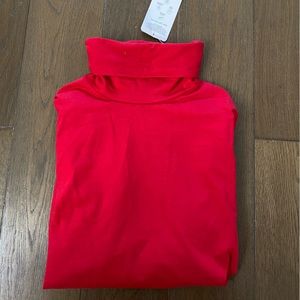 Red Land’s End red fitted turtleneck- NEW W TAG